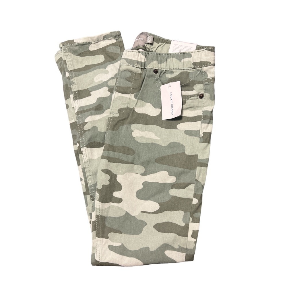 LUCKY Brand camouflage  jeggings. Slim fit, skinny, high waist. Green. L(12/14)